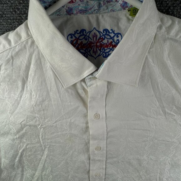 Robert Graham White Long Sleeve Button Up Shirt Men Size 2XL Floral Classic Fit - Picture 1 of 16